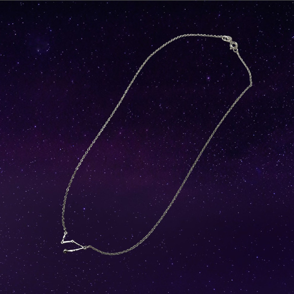 Constellation Zodiac Necklace Libra Sterling Silver 925 Delicate Star Sign - Picture 4 of 7